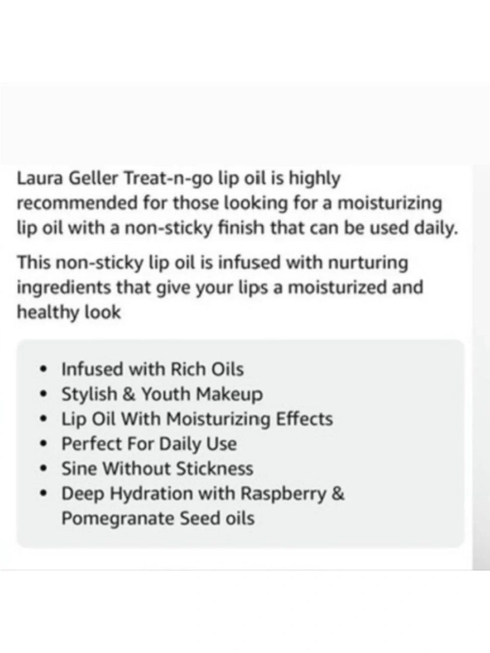 Laura Geller Treat-N-Go Tinted Lip Oil Lip Repair- Top Tier